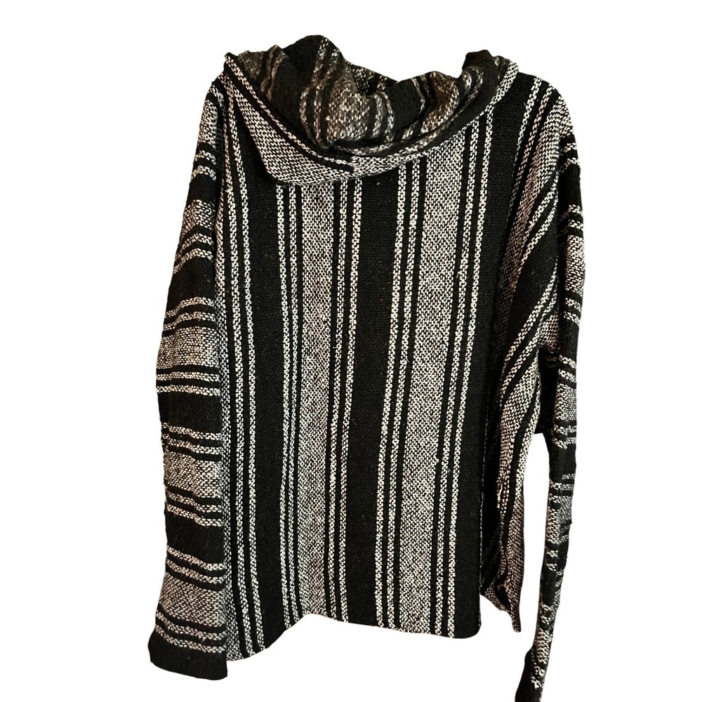 Vel Mex Baja Hoodie Pullover Striped Pouch Pocket Hooded Sweatshirt XXL - Picture 3 of 8
